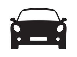 silhouette front view carton car icon. Perfect for graphic and web. vector