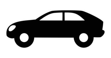Stylish car side view silhouette icon. Perfect for graphic and web. vector