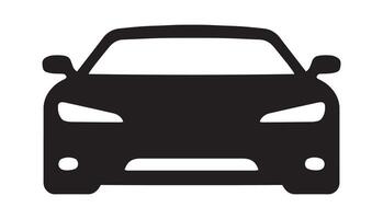 silhouette front view car icon. Perfect for graphic and web. vector