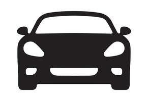 clasic silhouette front view car icon. Perfect for graphic and web. vector