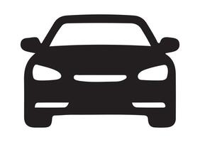 Modern silhouette front view car icon. Perfect for graphic and web. vector