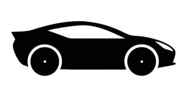 Stylish side view car silhouette icon. Perfect for graphic and web. vector