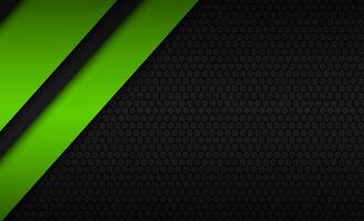 Black and green modern material design with a hexagonal pattern. Corporate template for your business. abstract widescreen background vector