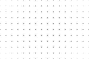 Geometric seamless pattern made from simple crosses isolated on white background. Monochrome texture illustration vector