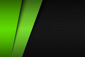 Black and green modern material design with a hexagonal pattern. Corporate template for your business vector