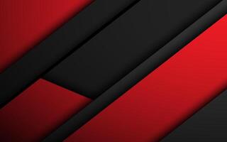 Abstract black and red background. Oblique geometric shapes and lines for design. Banner template. Layers above each other. illustration wallpap vector
