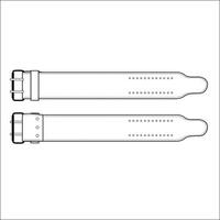 Belt flat sketch illustration set, different types belt with Frame buckle, snap buckle and ring buckles accessories vector