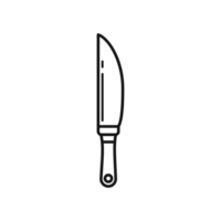 Simple Knife Kitchen Cutlery Line Art png