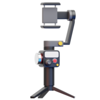 3D Gimbal Stabilizer, A detailed render of a modern mobile phone stabilizer. This image highlights the device's sleek design and functionality png