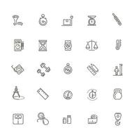 Measuring related web icon set vector