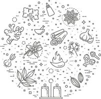 Web icon set - spices, condiments vector