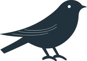 Simple silhouette of a dark bird vector