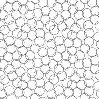 Abstract thin line circles in random order seamless pattern, minimalist simple hand drawn illustration, decorative monochrome texture, repeat ornament for textile, gift paper vector