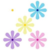 A collection of simple flower vector