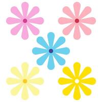 Collection of simple flower vector
