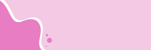 Purple abstract banner background with waves and bubbles vector