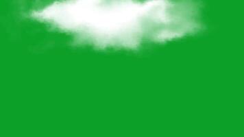 Rain with moving Clouds and thunderstorm on green screen background accompanied by lightning strikes heavy rain. video