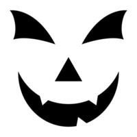 Spooky Jack O Lantern face featuring mischievous eyes and a cheeky grin, perfect for Halloween-themed projects, decorations, and invitations. Ideal for adding a playful and eerie vibe to any design. vector