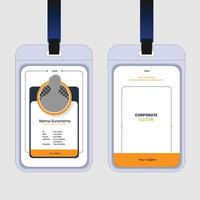 Modern and clean business id card template. professional id card design template with gradient color. corporate modern business id card design template vector