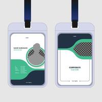 Modern and clean business id card template. professional id card design template with gradient color. corporate modern business id card design vector