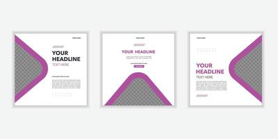 Carousel posts banner for social media posts carousel, business marketing social media post bundle, ads posts pack, grid banner, motivational text quotes template vector