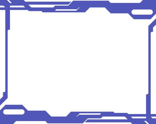 HUD futuristic frame blue line border game blank space streetwear clothing elements graphic poster panel cyber sci-fi, cyberpunk interface editable