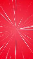 Abstract speed line red background with halftone video