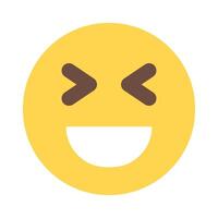 Happy Emoticon for apps websites and digital content vector