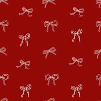 Hand drawn whimsical bows pattern vector