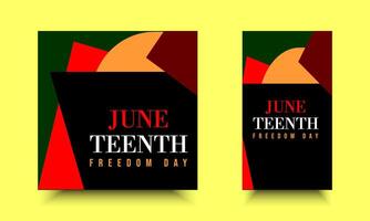 Juneteenth Freedom Day abstract illustration. Social media design for web, campaign, annual events June 19 vector