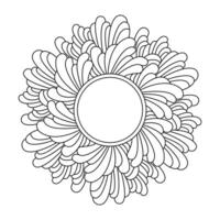 Infinite Loop Mandala for Coloring Book Page vector