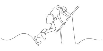 running warm up before workout one line continuous drawing vector