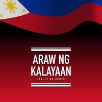 Philippines independence day design with red background vector