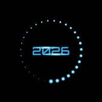 2026 Happy New Year Template Design with Loading Concept. vector