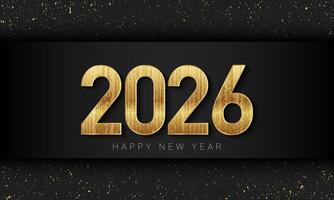 2026 Happy New Year Background Template Design. vector