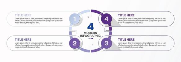 4 infographic, Template for presentation. vector