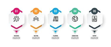 Business infographic template with option. vector