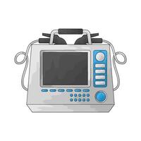 Emergency defibrillator illustration vector