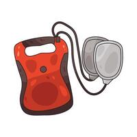 illustration of emergency defibrillator vector