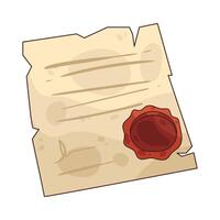 certificate with seal vector