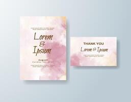 Boho invitation suite with soft pastel tones color vector