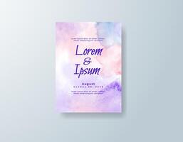 Tropical invitation suite with delicate ink splashes color vector