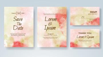 Boho invitation suite with soft pastel tones vector