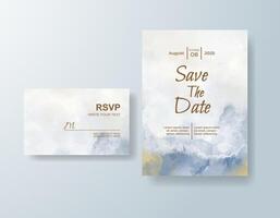 Greenery RSVP card with muted background vector