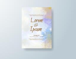 Rustic invitation suite with delicate ink splashes vector