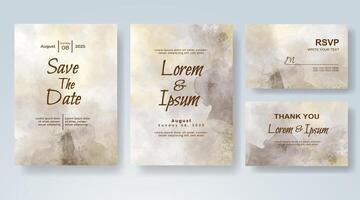 Rustic RSVP card with artistic brush strokes vector