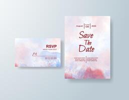 Romantic RSVP card with subtle gradients vector