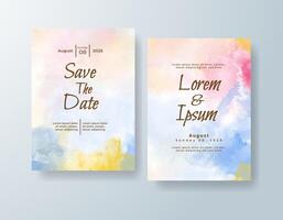 Rustic invitation suite with dreamy composition vector