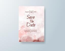 Elegant save the date card with artistic brush strokes for you vector