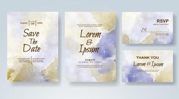 Classic invitation suite with soft pastel tones vector